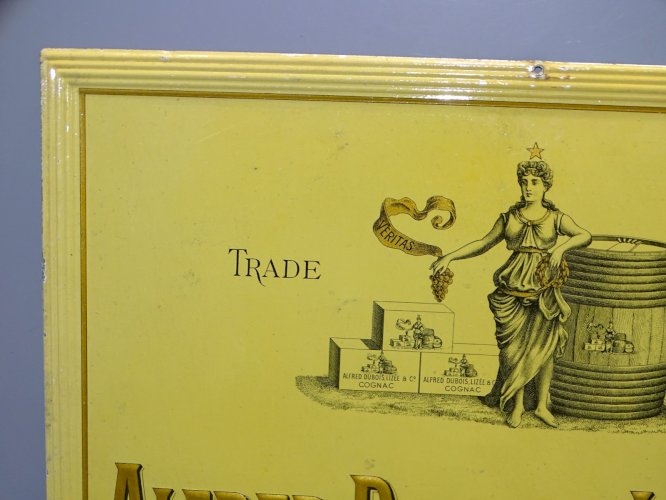 -BELLE PLAQUE PUBLICITAIRE COGNAC ALFRED DUBOIS LIZEE & Co Métal peint