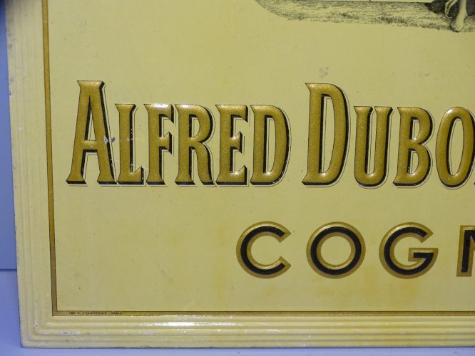 -BELLE PLAQUE PUBLICITAIRE COGNAC ALFRED DUBOIS LIZEE & Co Métal peint
