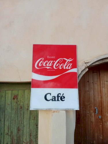 Belle plaque publicitaire d’ancienne enseigne lumineuse Coca-Cola