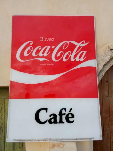 Belle plaque publicitaire d’ancienne enseigne lumineuse Coca-Cola