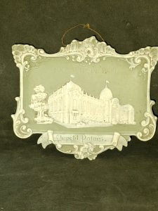 belle plaque /vide poche en biscuit style wedgwood vers 1900 en bon etat
