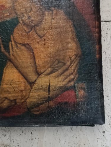 belle reproduction vierge à lenfant en bon etat