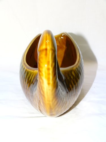 -BELLE SAUCIERE CERAMIQUE SARREGUEMINES FORME DE POISSON DECO TABLE VITRINE   D