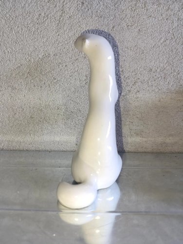 belle sculpture en porcelaine de vison travail ussr du milieu du 20eme siecle en bon etat