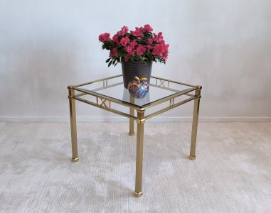 Beautiful square golden coffee table Orsenigo Italy 'Art Deco' collection