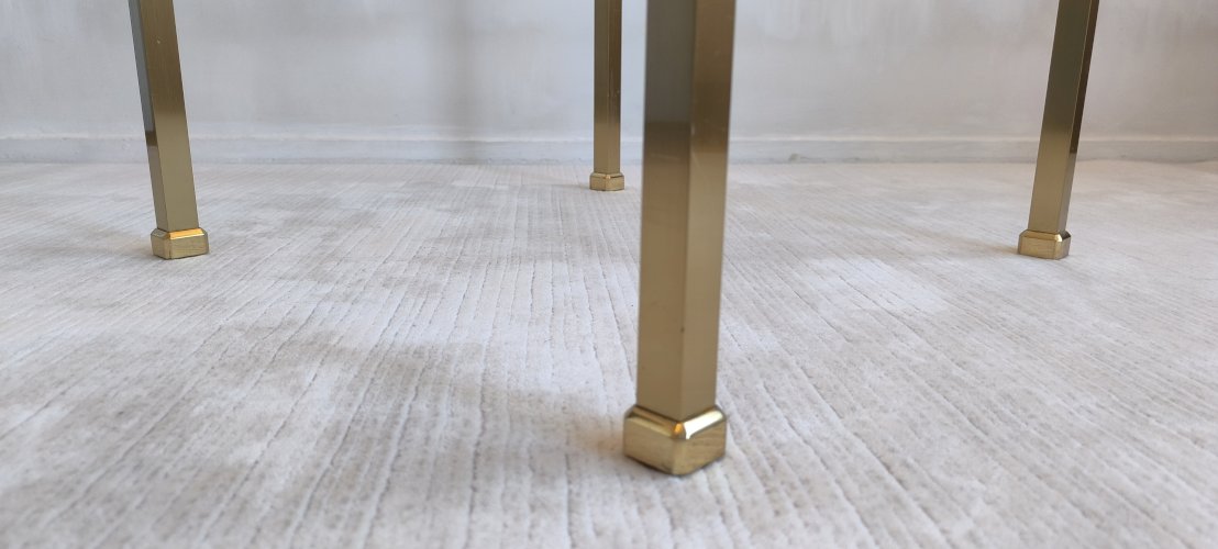 Belle table basse dorée carrée Orsenigo Italy collection ‘Art Déco’