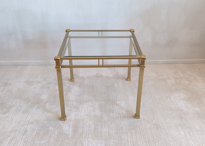 Belle table basse dorée carrée Orsenigo Italy collection ‘Art Déco’