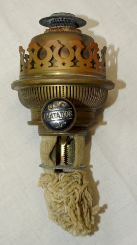 -BELLE TETE DE LAMPE A PETROLE MATADOR BRENNER 20" COLLECTION LAMPE ANCIENNE   D