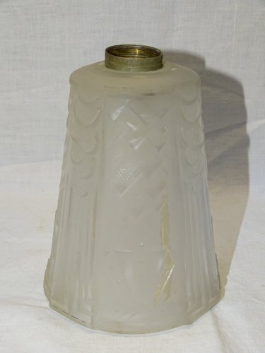 -BELLE TULIPE MULLER Frères LUNEVILLE VERRE Pressé Moulé dépoli incolore   D