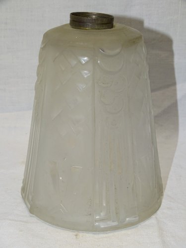 -BELLE TULIPE MULLER Frères LUNEVILLE VERRE Pressé Moulé dépoli incolore   D