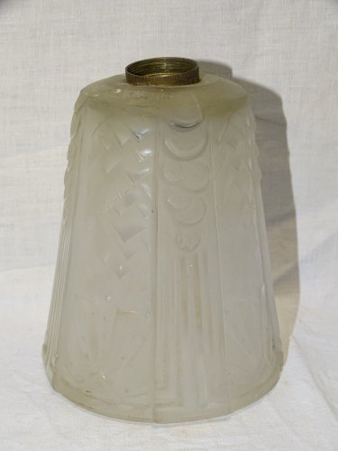 -BELLE TULIPE MULLER Frères LUNEVILLE VERRE Pressé Moulé dépoli incolore   D