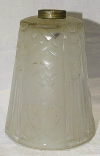 -BELLE TULIPE MULLER Frères LUNEVILLE VERRE Pressé Moulé dépoli incolore   D