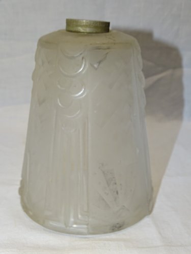 -BELLE TULIPE MULLER Frères LUNEVILLE VERRE Pressé Moulé dépoli incolore   D