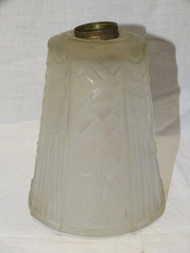 -BELLE TULIPE MULLER Frères LUNEVILLE VERRE Pressé Moulé dépoli incolore   D