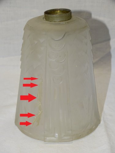 -BELLE TULIPE MULLER Frères LUNEVILLE VERRE Pressé Moulé dépoli incolore   D