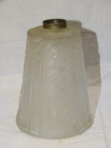 -BELLE TULIPE MULLER Frères LUNEVILLE VERRE Pressé Moulé dépoli incolore   D