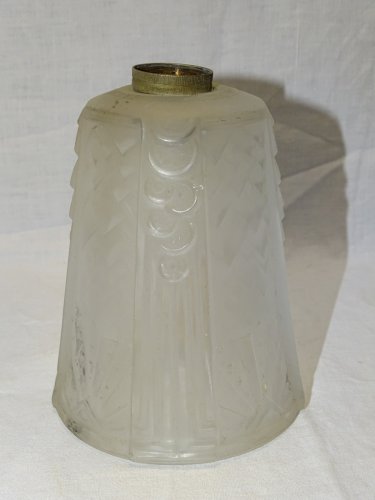 -BELLE TULIPE MULLER Frères LUNEVILLE VERRE Pressé Moulé dépoli incolore   D