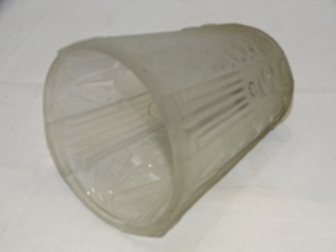 -BELLE TULIPE MULLER Frères LUNEVILLE VERRE Pressé Moulé dépoli incolore   D