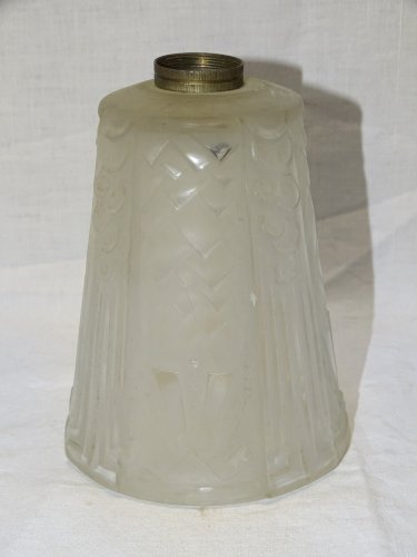 -BELLE TULIPE MULLER Frères LUNEVILLE VERRE Pressé Moulé dépoli incolore   D
