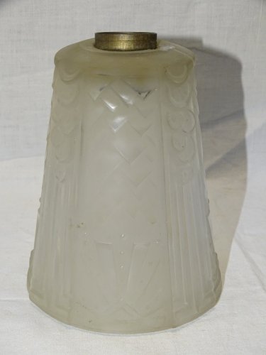 -BELLE TULIPE MULLER Frères LUNEVILLE VERRE Pressé Moulé dépoli incolore   D