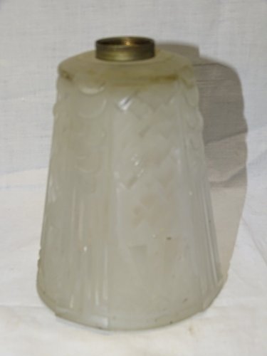 -BELLE TULIPE MULLER Frères LUNEVILLE VERRE Pressé Moulé dépoli incolore   D