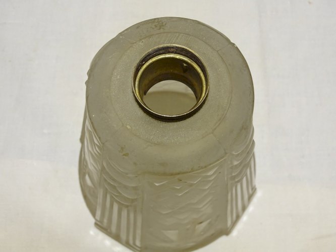 -BELLE TULIPE MULLER Frères LUNEVILLE VERRE Pressé Moulé dépoli incolore   D