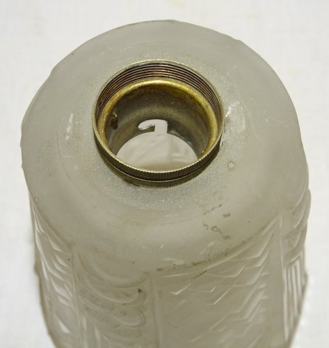-BELLE TULIPE MULLER Frères LUNEVILLE VERRE Pressé Moulé dépoli incolore   D