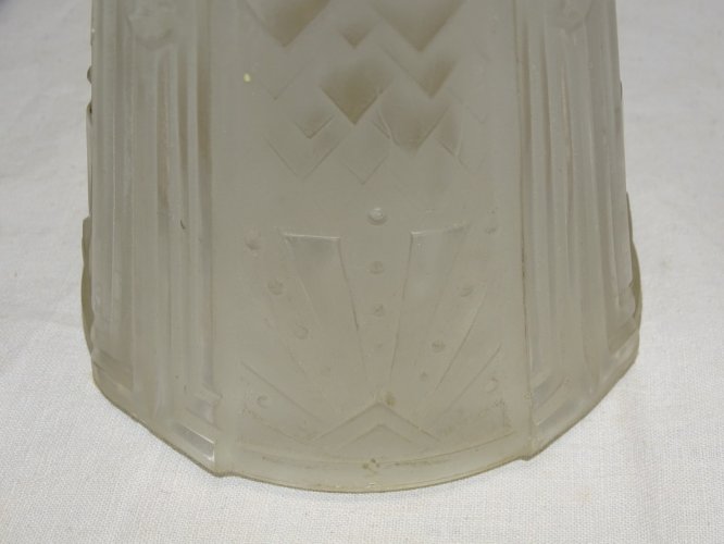 -BELLE TULIPE MULLER Frères LUNEVILLE VERRE Pressé Moulé dépoli incolore   D