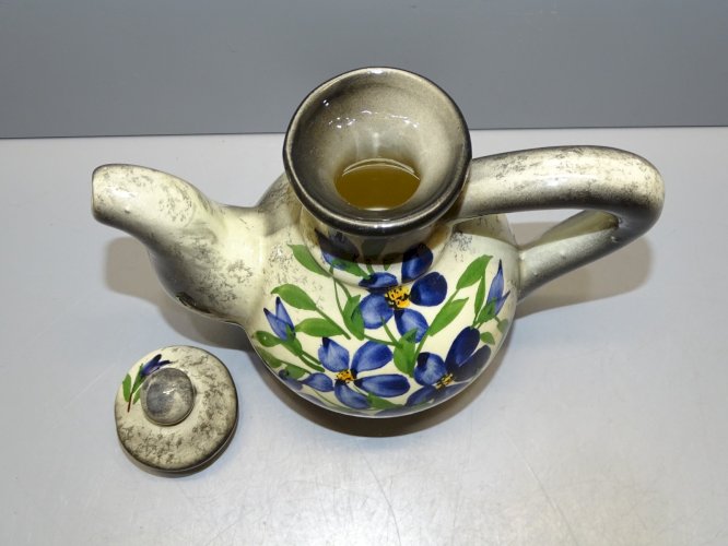 -BELLE VERSEUSE AIGUIERE VINTAGE CERAMIQUE VALLAURIS Décor MAIN COLLECTION   D