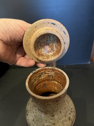 belle verseuse cafetière theiere Grès Pyrité Vintage Midcentury  poterie potier