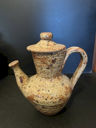 belle verseuse cafetière theiere Grès Pyrité Vintage Midcentury  poterie potier