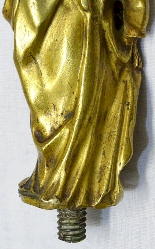 - BELLE VIERGE A L'ENFANT BRONZE doré XVII/XVIIIe RELIQUAIRE COLLECTION JESUS  D