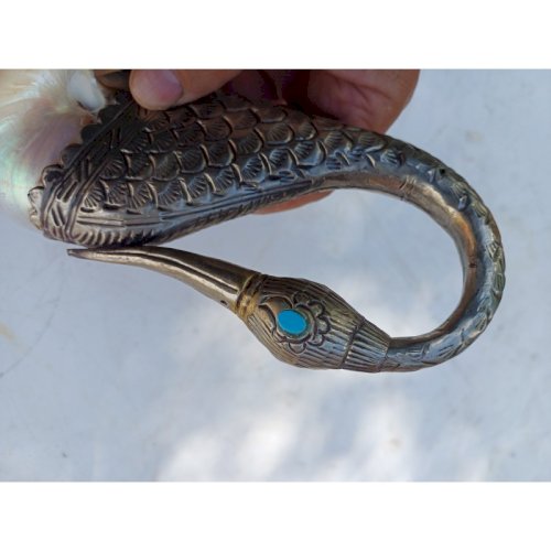 Bénitier Nacre et Métal Argenté