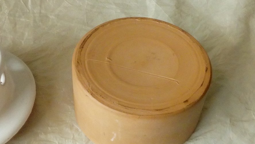 BEURRIER A EAU EN GRES BEURRE A LA FERME INTERIEUR VERNISSE*