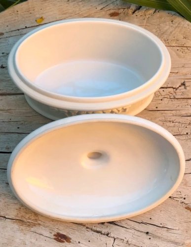 Beurrier blanc en porcelaine marque Président