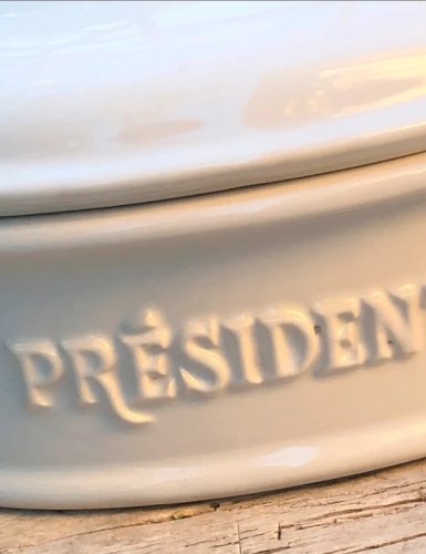 Beurrier blanc en porcelaine marque Président