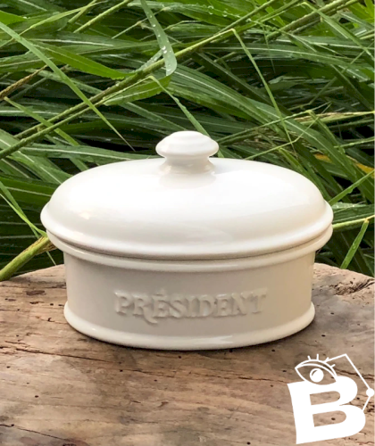 Beurrier blanc en porcelaine marque Président