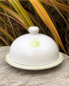 Beurrier en céramique motif pomme ?