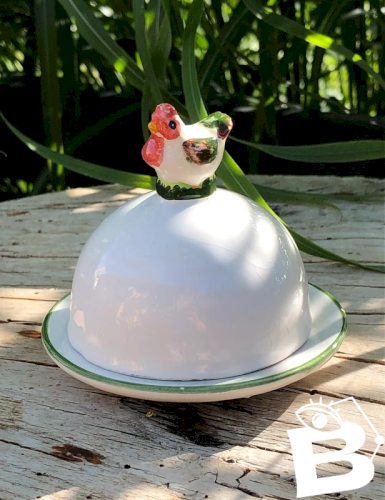 Beurrier individuel motif poule