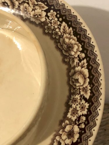 Beurrier rétro vintage en faïence fabriqué en Hollande