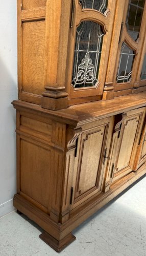 Bibliotheque en deux corps de style Art Déco en chene massif XX siècle