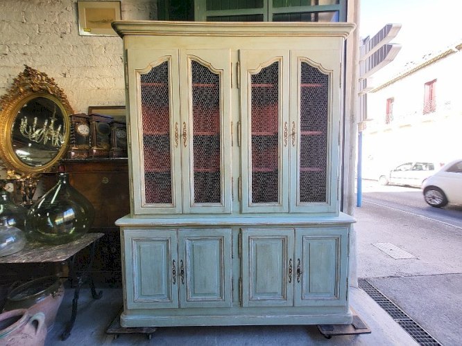 BIBLIOTHEQUE GRILLAGEE 8 PORTES 2 TIRETTES