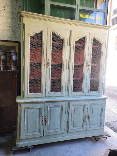 BIBLIOTHEQUE GRILLAGEE 8 PORTES 2 TIRETTES