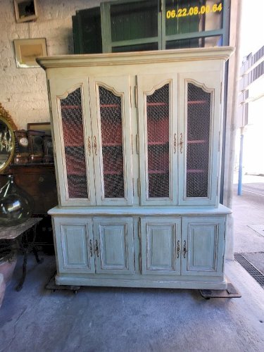 BIBLIOTHEQUE GRILLAGEE 8 PORTES 2 TIRETTES