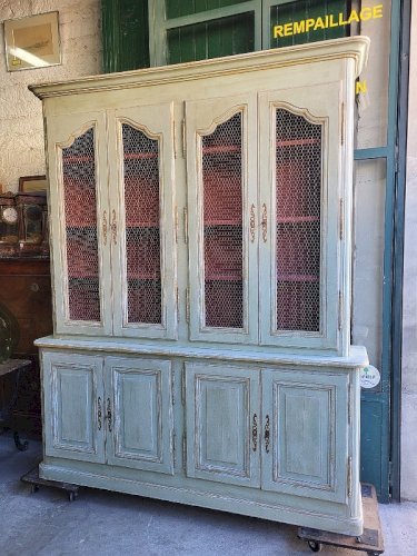 BIBLIOTHEQUE GRILLAGEE 8 PORTES 2 TIRETTES