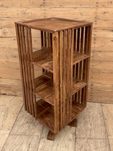 bibliothèque pivotante en teck birman