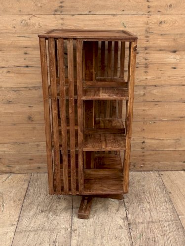 bibliothèque pivotante en teck birman