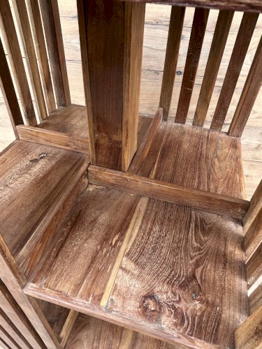 bibliothèque pivotante en teck birman