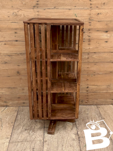 bibliothèque pivotante en teck birman