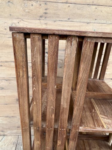 bibliothèque pivotante en teck birman